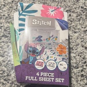 Disney Stitch Blue and Pink Full Sheet Set